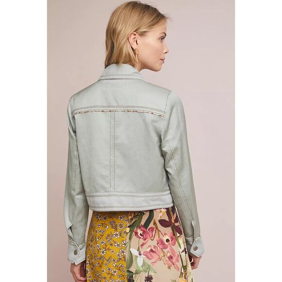 Anthropologie Piped Trucker Jacket - Picture 6 of 10